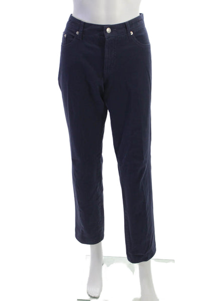Fabrizio Gianni Jeans Unisex Ankle Cropped Pants Dark Blue 98% Cotton Size 8