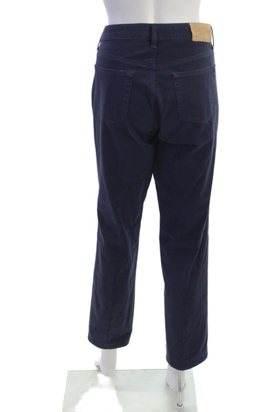 Fabrizio Gianni Jeans Unisex Ankle Cropped Pants Dark Blue 98% Cotton Size 8