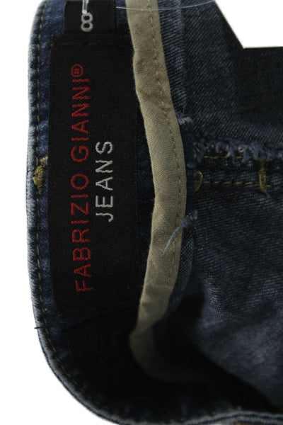Fabrizio Gianni Jeans Women Ankle Straight Dark Blue Size 8