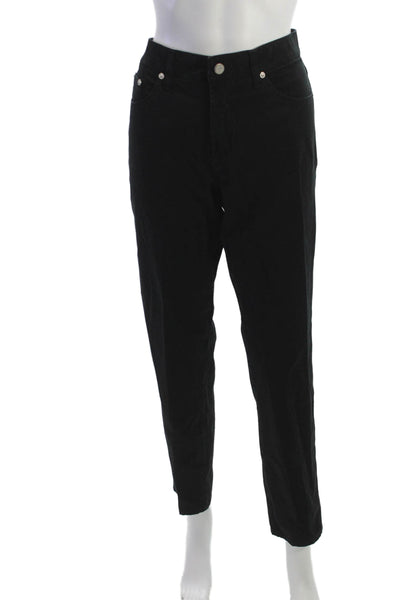Fabrizio Gianni Womens Ankle Cropped Black Pants Size 8