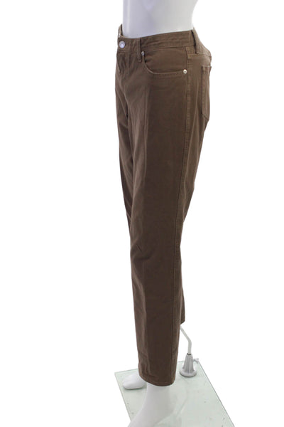 Fabrizio Gianni Jeans Women Chinos Brown Mid Rise Inseam 30 Size 8