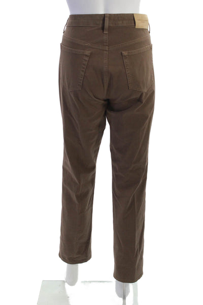 Fabrizio Gianni Jeans Women Chinos Brown Mid Rise Inseam 30 Size 8