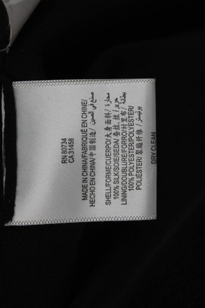 BCBGMAXAZRIA Women Mini Fit & Flare Silk Sleeveless Neck Black Dress Size 0