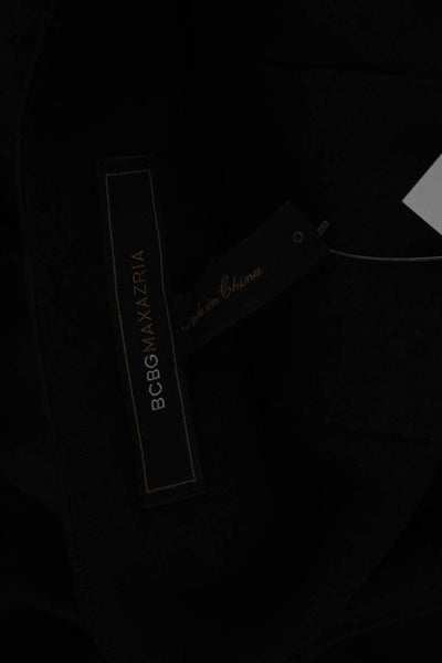 BCBGMAXAZRIA Women Mini Fit & Flare Silk Sleeveless Neck Black Dress Size 0