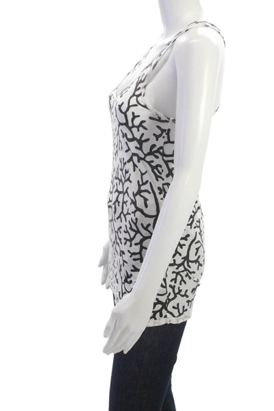 Torn by Ronny Kobo Women Sleeveless Tunic Tank Black Round Neck Size S