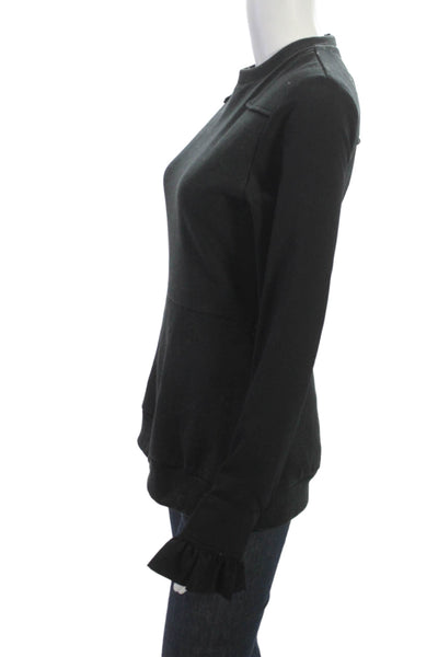 Alina Villasante Unisex Pullover Sweater Black Crew Neck Long Sleeve Size S