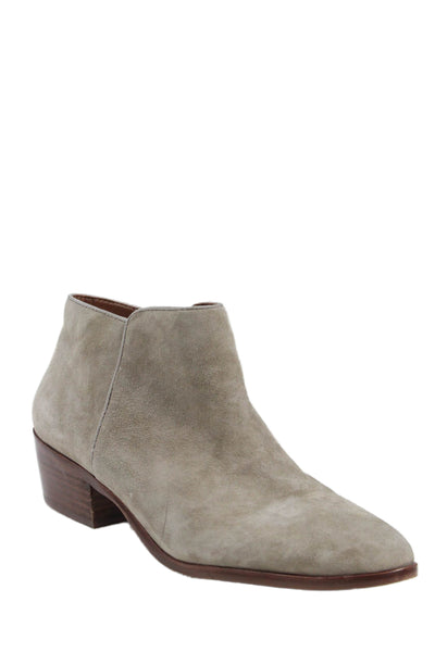 Sam Edelman Womens Suede Zip Up Petty Ankle Boots Beige Size 11 Medium