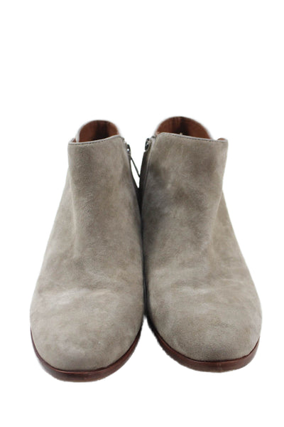Sam Edelman Womens Suede Zip Up Petty Ankle Boots Beige Size 11 Medium