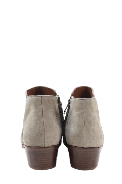 Sam Edelman Womens Suede Zip Up Petty Ankle Boots Beige Size 11 Medium