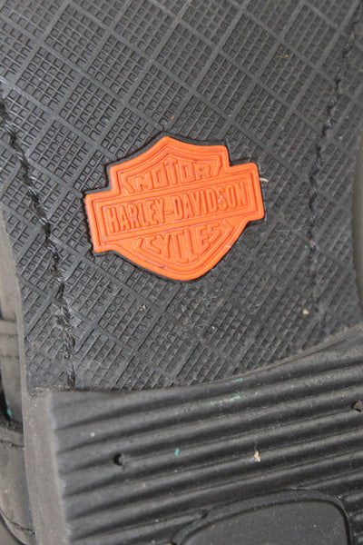 Harley Davidson Womens Leather O-Ring Detail Boots Black Size 8.5