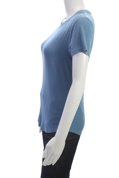 Wilfred Free Womens Blue Pima Cotton Crew Neck Short Sleeve T-Shirt Size L
