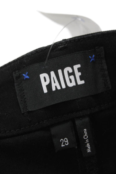 Paige Unisex Jogger Pants Black Button Mid Rise Size 29