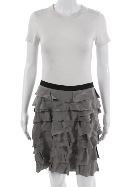Club Monaco Womens Gray Polyester Pettiskirt Knee Length Size 6