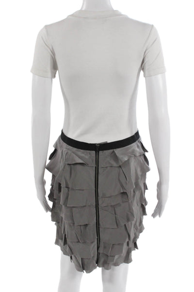 Club Monaco Womens Gray Polyester Pettiskirt Knee Length Size 6