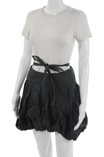 Allsaints Womens Peasant Mini Black Cotton Skirt Size 6