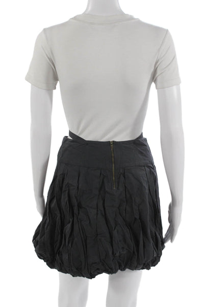Allsaints Womens Peasant Mini Black Cotton Skirt Size 6
