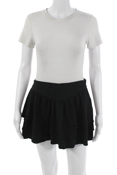 Joie Women Mini Skater Skirt Black Size XS