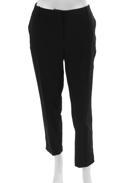 MNG Women Ankle Dress Pants Black Polyester Hook & Eye Size 6