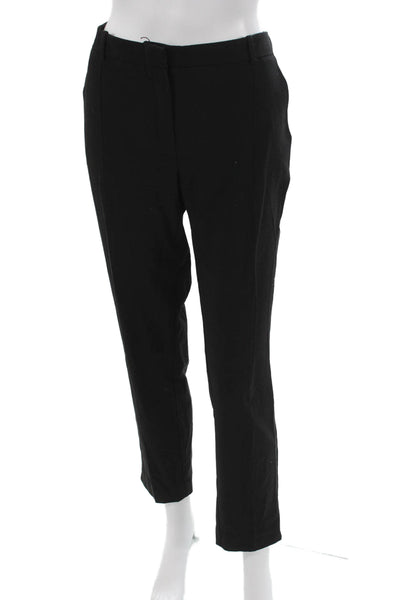 MNG Women Ankle Dress Pants Black Polyester Hook & Eye Size 6