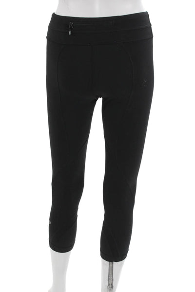 Lululemon Womens Capri Leggings Black Nylon Drawstring Size 6