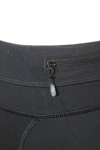Lululemon Womens Capri Leggings Black Nylon Drawstring Size 6