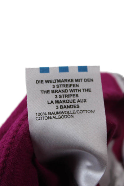 Adidas Womens Basic Pink Mock Neck Long Sleeve Top Cotton Size S