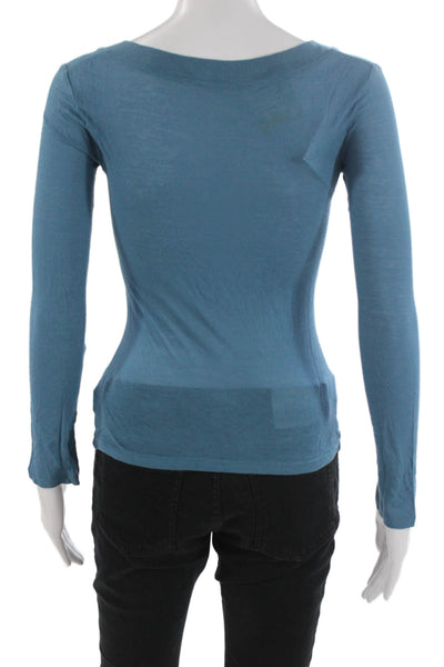 Free People Womens Bohemian Silk V Neck Long Sleeve Top Size XS