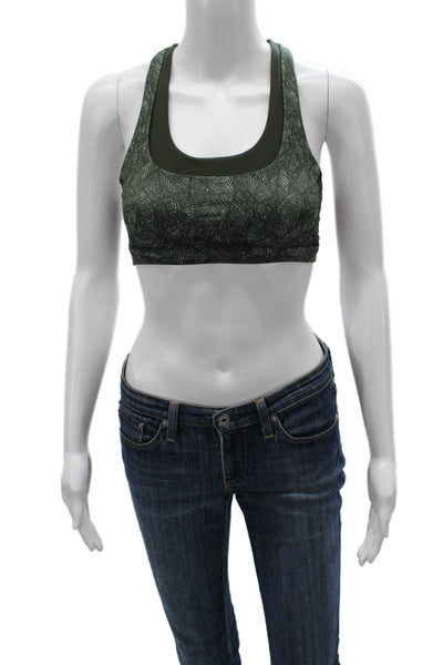 Lululemon Women's Scoop Neck Fitted Sport Bra Green Size 6