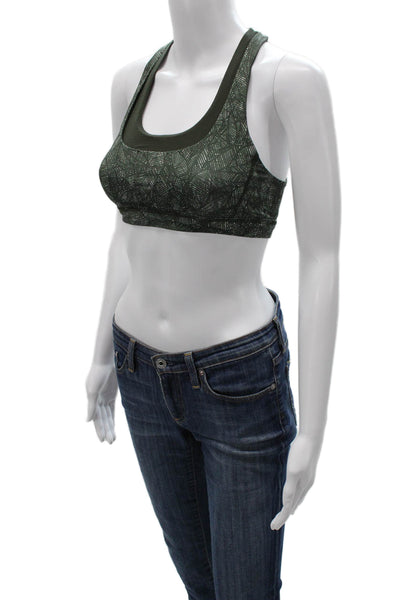 Lululemon Women's Scoop Neck Fitted Sport Bra Green Size 6