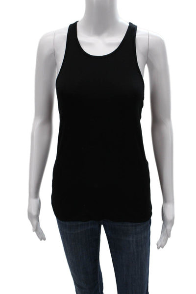 Splits 59 Womens Basic Black Tank Top Round Neck Size S