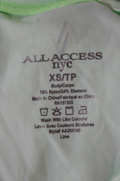 All Access Women Basic Green Sleeveless Tank Size XS