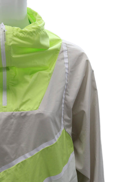 Adidas by Stella McCartney Women Anorak Beige Drawstring Geometric Size XS