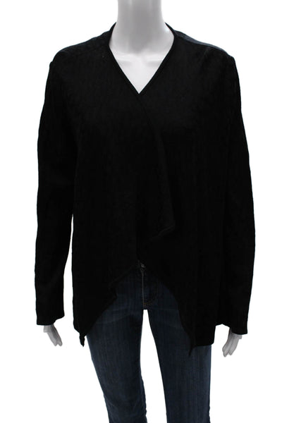 St. John Collection Unisex Black V Neck Cardigan 72% Rayon 28% Wool Size M