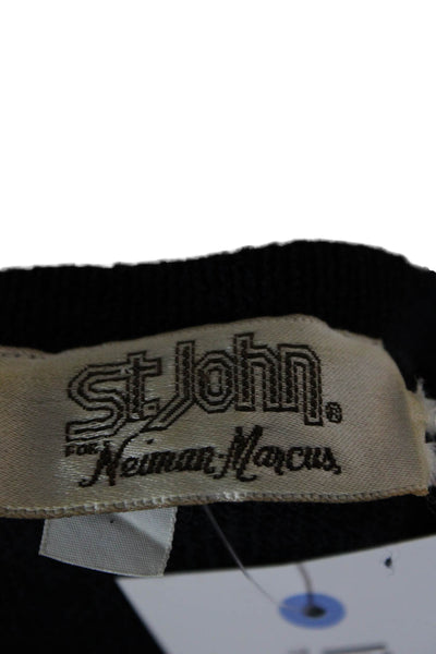 St. John For Neiman Marcus Women Tank Dress Dark Blue Wool Knee Length Size 4