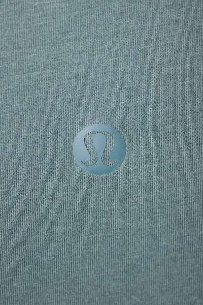 Lululemon Womens Cropped Basic T Shirt Green Short Sleeve Round Neck Size 8