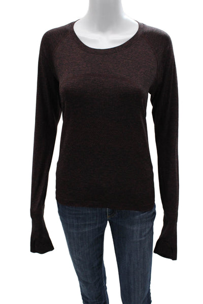 Lululemon Women Basic Long Sleeve T-Shirt Brown Size 12