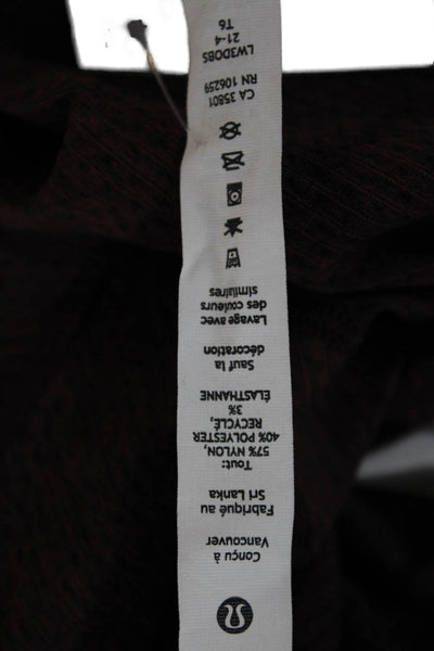 Lululemon Women Basic Long Sleeve T-Shirt Brown Size 12