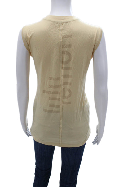 Lululemon Womens Beige Basic Pima Cotton Tank Sleeveless Size 10