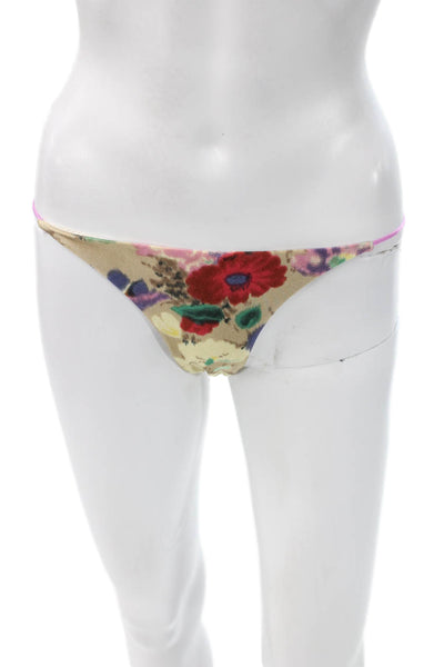 Zimmermann Women Floral Multicolor Nylon Bikini Bottoms Size 0