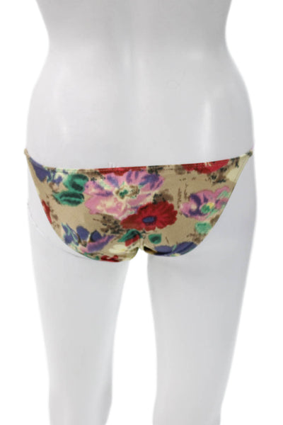 Zimmermann Women Floral Multicolor Nylon Bikini Bottoms Size 0