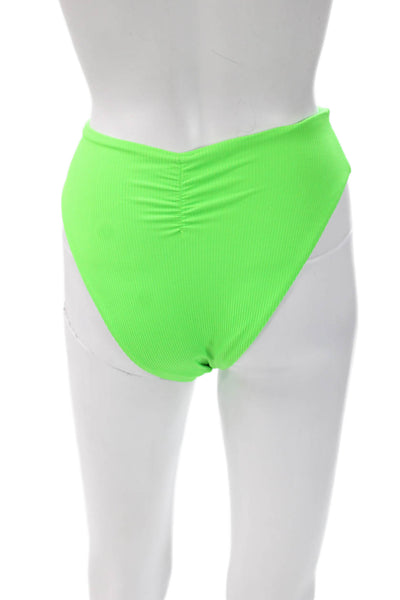 Montce Women Swim Bottoms Green Nylon Spandex Solid Beach Size XS