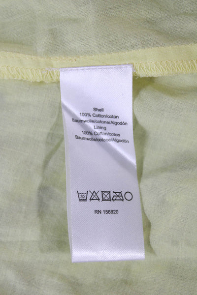 Allison Women A-Line Pleated Floral Cotton Skirt Green Size S