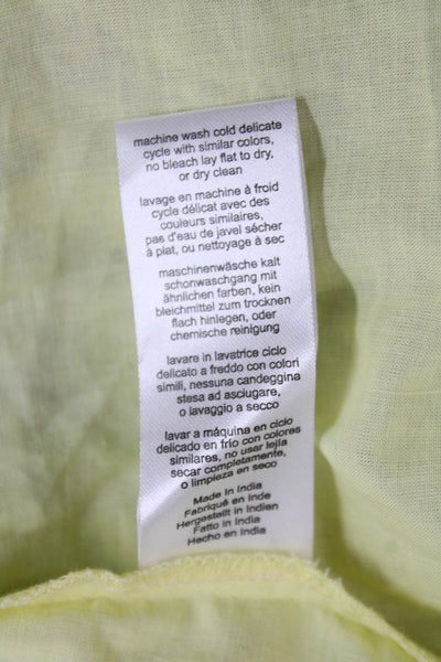 Allison Women A-Line Pleated Floral Cotton Skirt Green Size S