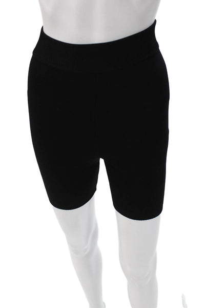 Year Of Ours Unisex Biker Black Shorts 65% Viscose 35% Nylon Size XS