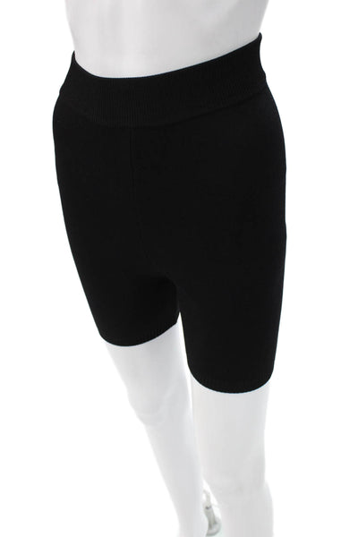 Year Of Ours Unisex Biker Black Shorts 65% Viscose 35% Nylon Size XS