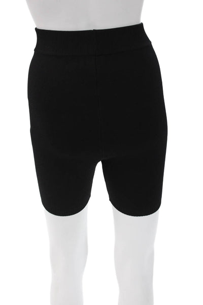 Year Of Ours Unisex Biker Black Shorts 65% Viscose 35% Nylon Size XS