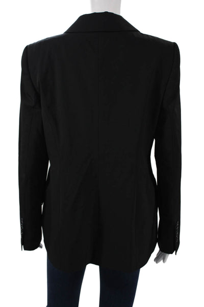 Escada Women Blazer Black Collared Long Sleeve Button Size 42