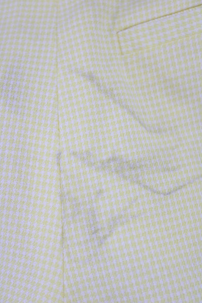 Cedric Charlier Women Paperbag Dress Pants Yellow Check 100% Cotton Size 6