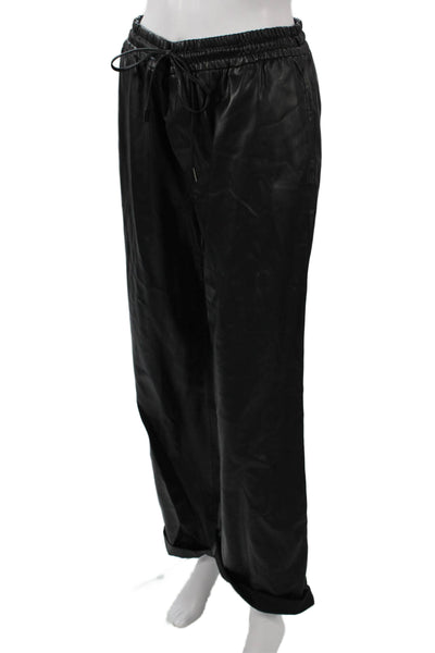Zara Men Black Jogger Pants Drawstring Polyester Size M