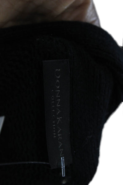 Donna Karan Collection Unisex Cardigan Sweater Black Wool Blend Size M